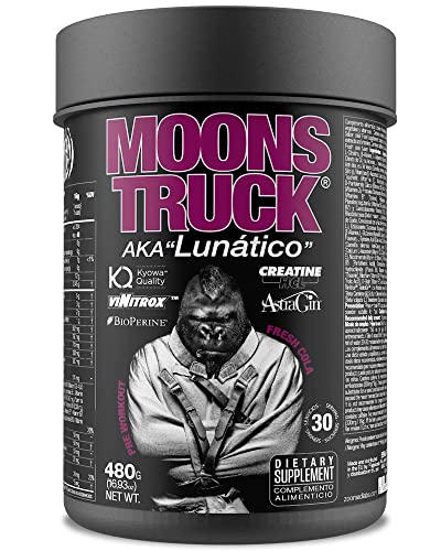 Moonstruck - Potente Pre-Entrenamiento - Pre-Entrenamiento - Suplemento para Atletas - Creatina HCL - Beta Alanina - Cafeína - Citrulina - Vitaminas A y B - 480 gr, 5 sabores (COLA FRESH)