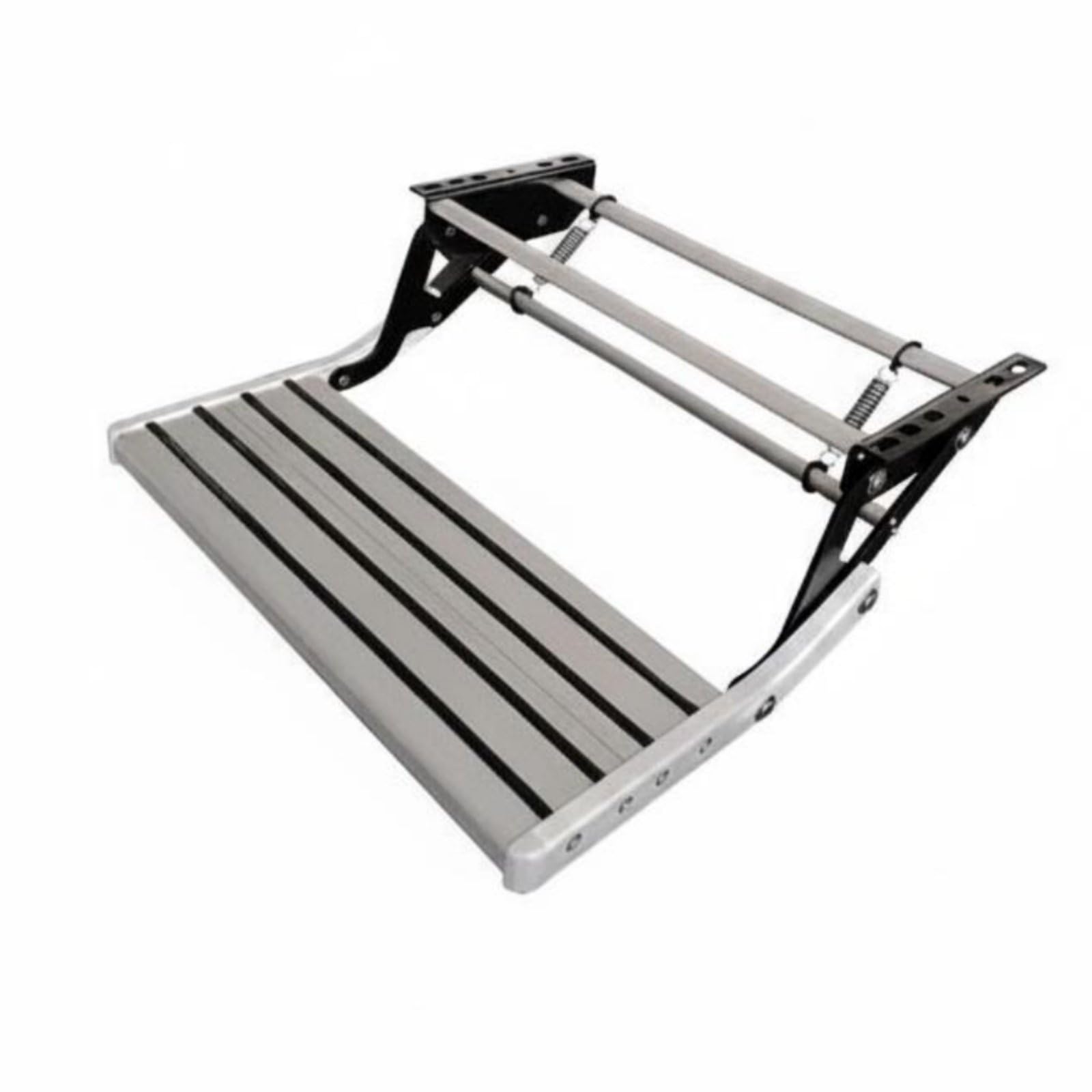 Tablero de Escalón para Vehículo con Función Retráctil Estructura de Acero y Aluminio Superficie de Segura Adecuado para Camping Vacaciones y Estacionamiento