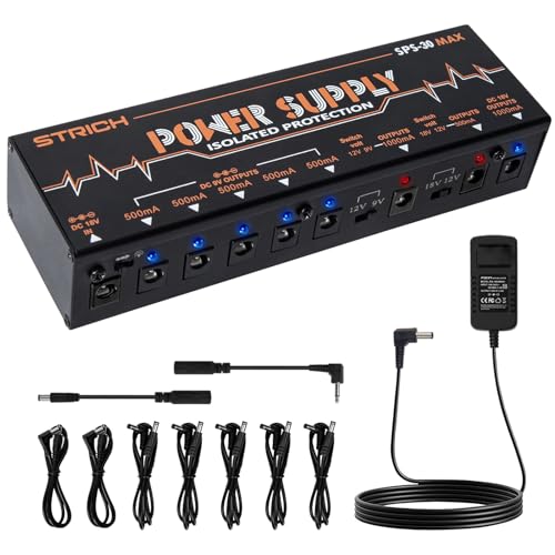 【美品】ギターエフェクターセット 5点＋パワーサプライ Amazon | STRICH エフェクター電源 ハイパワーサプライ 10チャンネル
