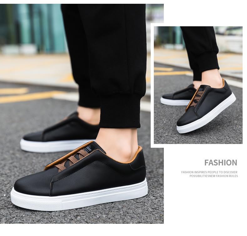 Men's Casual Shoes Low-Top Solid Color Sneakers Comfortable Non-Slip Durable Athletic Shoes for Outdoor Daily Use4