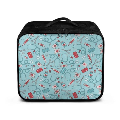 Image of Gomyblomy First Aid Kit for Home Portable First Aid Bag Empty Medical Supplies Storage Bag with Double Zipper Lightweight Emergency Pouch for Cars Travel Office Sport Gym