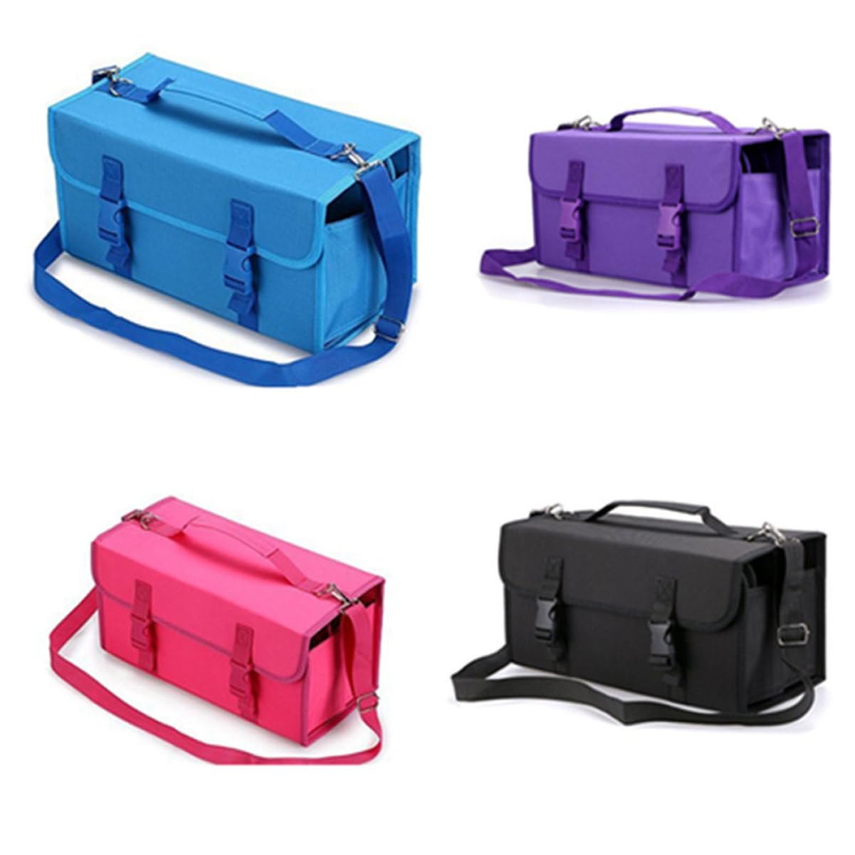 Custodia Per Pennarelli Con Cerniera Da Scomparti Borsa Porta Penne Con Tracolla Custodia Ad Alta Capacità Con Vano Portaoggetti Sul Retro Adatta Per Organizzare Pennarelli e Make-