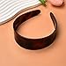 Acrylic Tortoise Shell Headband for Women’s Hair Wide Vintage Acetate Headband with Teeth Brown Plastic Hard Headbands Hairband Head Band No Crease Plain Resin Headbands French Style Hair Band Hoop