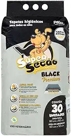 Tapete Higiênico Cães Super Secão Black Premium C/30 Unidades