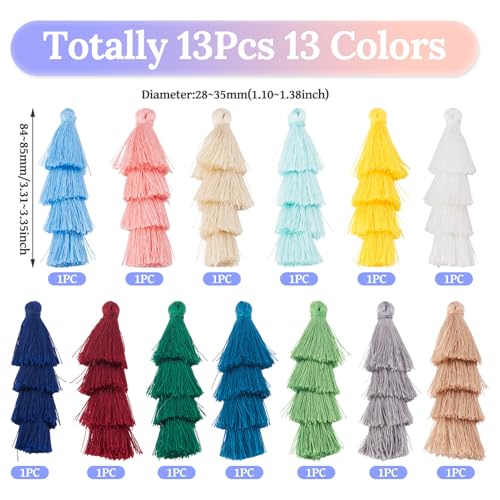 Mini borlas de 4 capas para personalizar tus bolsos y marcapáginas 4