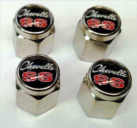 Chevrolet Chevelle Malibu SS 396 454 - Tapones para válvula (cromados, color negro)