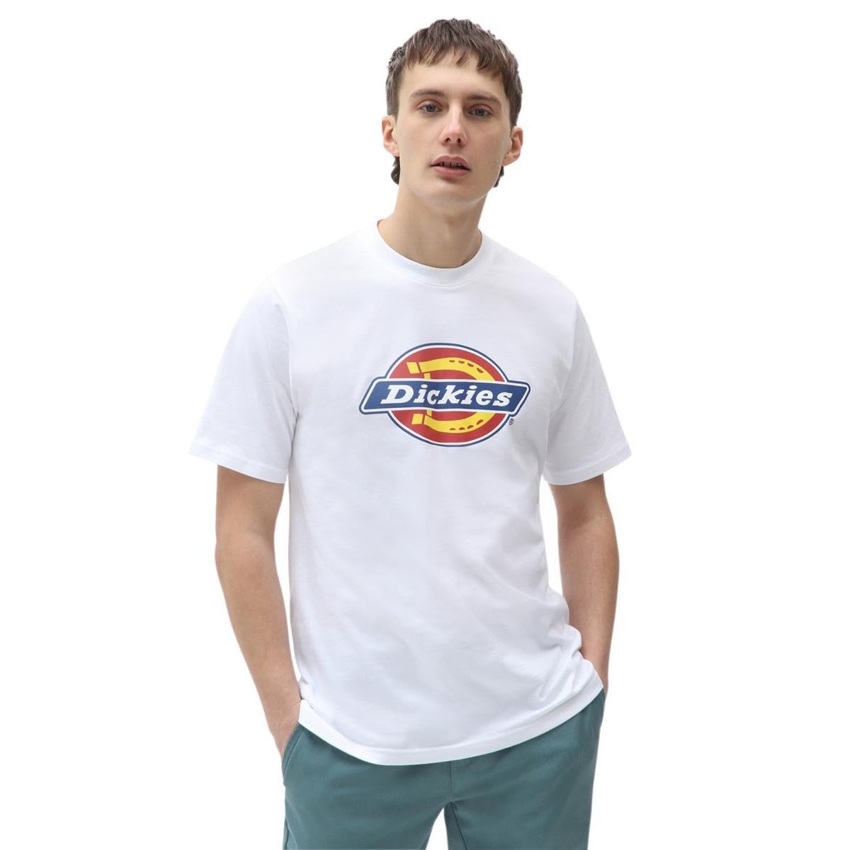 Dickies Men's Multicolor Icon Logo Tee White