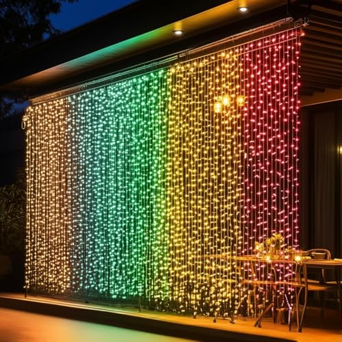 Image of XERGY LED String Ladi Lights- Decorative Fairy Lights for Indoor & Outdoor Use - Ideal for Diwali, Christmas, Parties, Garden & Home Decor-Multicolor (Pack of 5 - 11M Each)