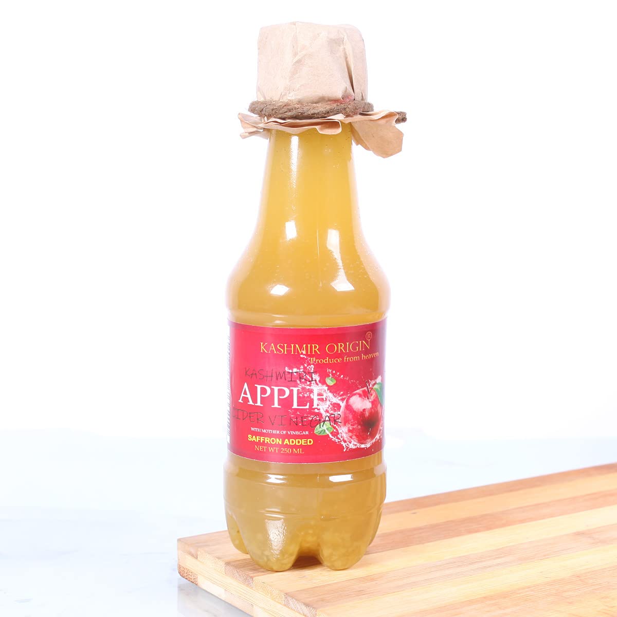 Kashmir Origin | Kashmiri Organic Apple Cider Vinegar 250 ml | Saffron Added Vinegar | Vinegar with Apple Pulp Inside
