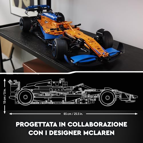 Technic Monoposto McLaren Formula 1, Replica dell'Auto Supercar per Adulti da 1.434 Pezzi, Idea Regalo per Lui, Lei, Uomo e Donna, Modellino da Costruire di Macchina da Corsa da Collezione 42141 - Lego - Immagine 2
