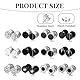 LOCCY 12 Paar Ohrstecker Schwarz Silber, Edelstahl Dot Ohrstecker Runde Flat Top Ohrringe 3/4/5/6/7/8mm Fake Plug Tunnel Piercing Punk Rock für Männer Jungen Frauen Mädchen (Set 1)