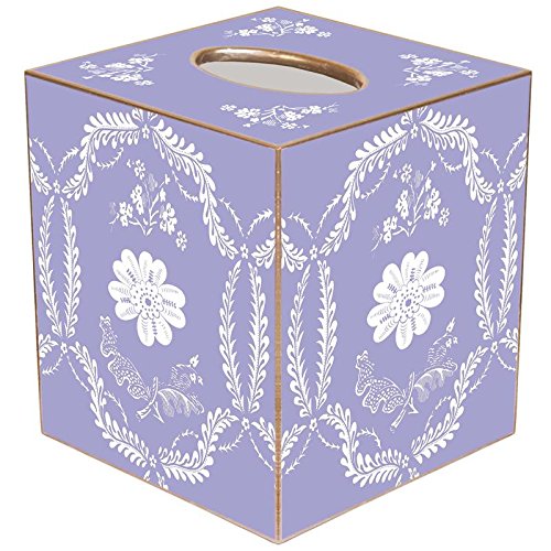 Lavender Provincial Paper Mache Tissue Box Cover