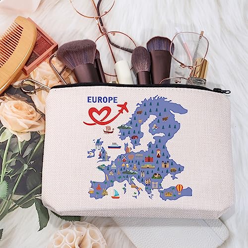 MEIKIUP Europe Travel Cosmetic Bag