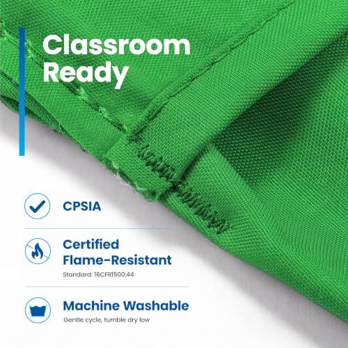 Image of Seat Sack Student Chair Storage Pocket - 17 inch, Single Pocket, Classroom Chair Organizer for Student Desks, Durable Over-the-Chair Storage, Green, 1-Pack