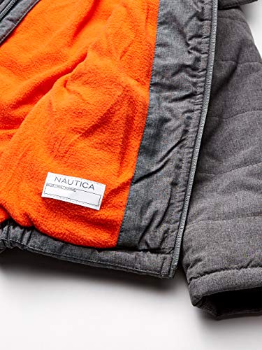 Image of Nautica Boys' Heavyweight Hooded Bubble Jacket With Polar Fleece Lining