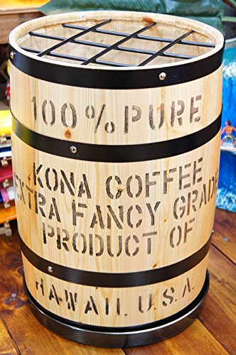 Amazon｜【ハワイアン雑貨】 コナコーヒー木樽の傘立て (無垢材) 樽