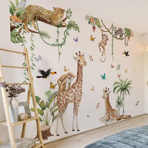 Vinilos decorativos animales de jungla con efecto 3D