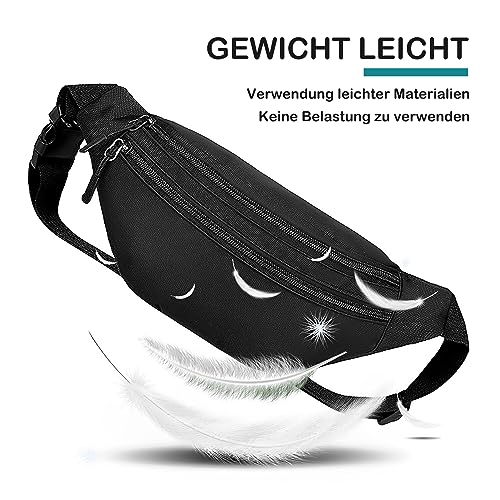 Bauchtasche, Tragbar Elegant Wasserdicht PU Leder Multifunktionale Hüfttasche, Gürteltasche Hüfttasche Sport für Männer und Frauen für Bauchtasche Festival, Laufen, Reisen, Wandern