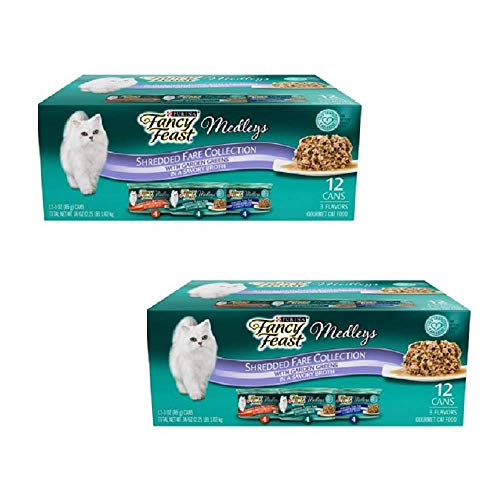 Purina Fancy Feast Medleys in Sauce Adult Wet Cat Food - (24) 3 oz. Cans (3 Flavor Variety Pack, 3 oz (Pack of 24))