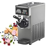 CGLYYDS Machine à Glace Italienne Mono Parfum, Machine à Glace Italienne de comptoir en Acier Inoxydable, Machine à Glace Italienne Professionnelle pour Restaurants, boutiques, Snacks Grey