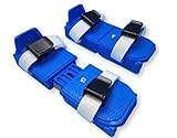 Linwood Bob Skates - Adjustable Strap on Two Runner ice Skates (Blue)