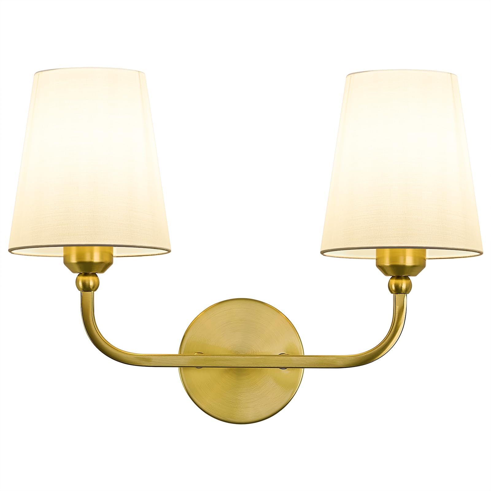 Photo 1 of Kvhiiw Brushed Gold Bathroom Vanity Light, 16.9-inch
