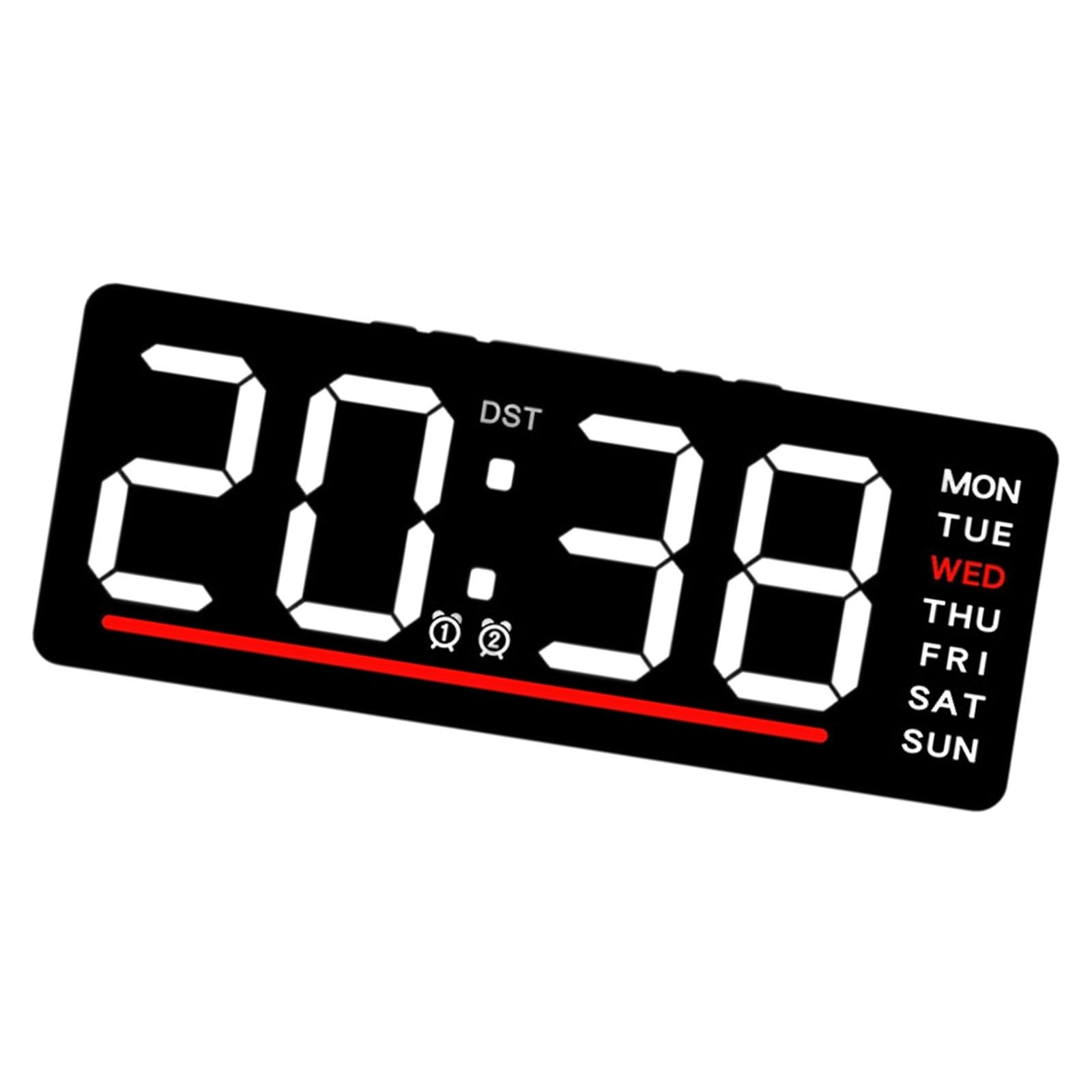 Msioytog Quiet Digital Alarm Clock with Room Thermometers Multiple Color Light Ideal for Light Sleepers Thermometers Multiple Color Ideal for Sleepers