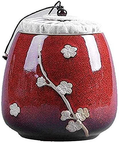Urne cinerarie Bare e Urne Cinerarie Funeral urna Urne funerarie per cremazione urne per animali domestici e ceneri umane Urne da giardino per ceneri in ceramica squisita in rilievo YSDKJ1515(Size:Gre