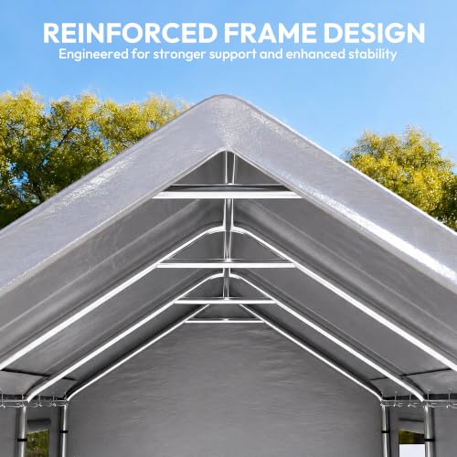20X20 FT Portable Car Port with Side Walls