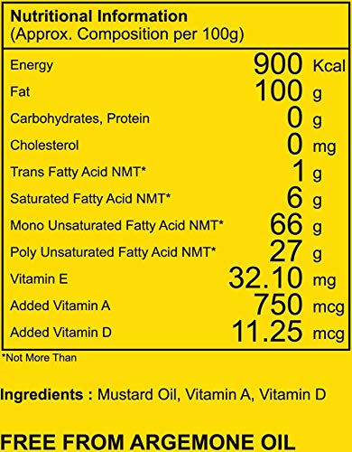Image of Elephant Brand Hathi Marka Kacchi Ghani Mustard Oil - Ideal for cooking food, pickles, massages 1L Pouch