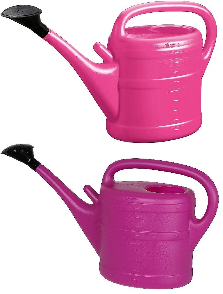 2X Gießkanne 10L PINK + LILA + 1x KÜHLSCHRANKMAGNET! Giesskanne Kunststoff für groß & klein Garten & Zimmerpflanzen Gießkannen Gieskanne Gieskannen 10 L Liter Watering Can Gieskannen10Liter lr