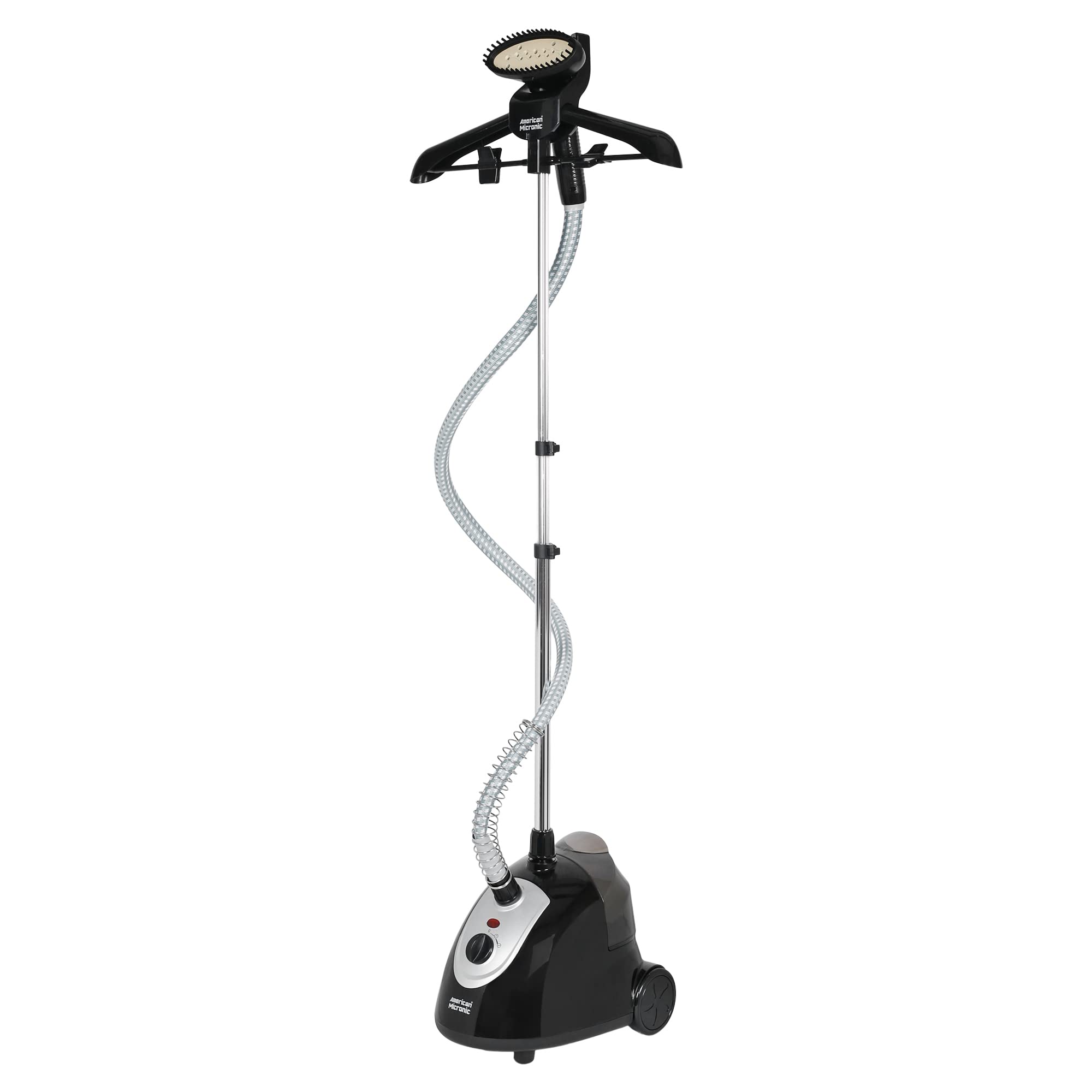 AMERICAN MICRONIC-Floor Standing Garment Steamer - 1800 Watt, 1.7 Litre, Steam Settings with Hanger (Black & Silver)-AMI-GS1-1800WDx-image-25