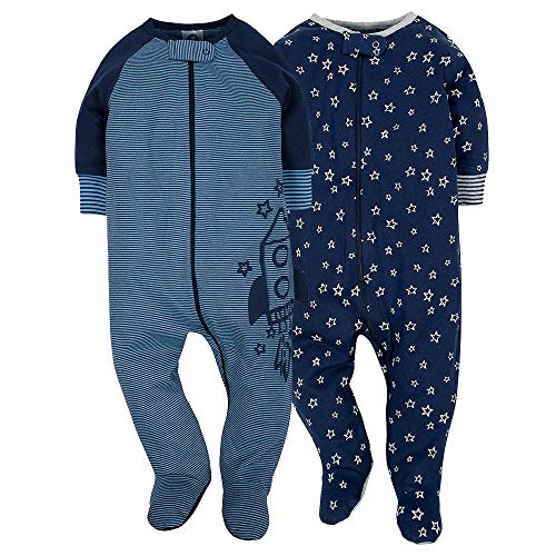 Gerber Baby Boy 2-Pack Zip Front Sleep n Play (3-6 Months)