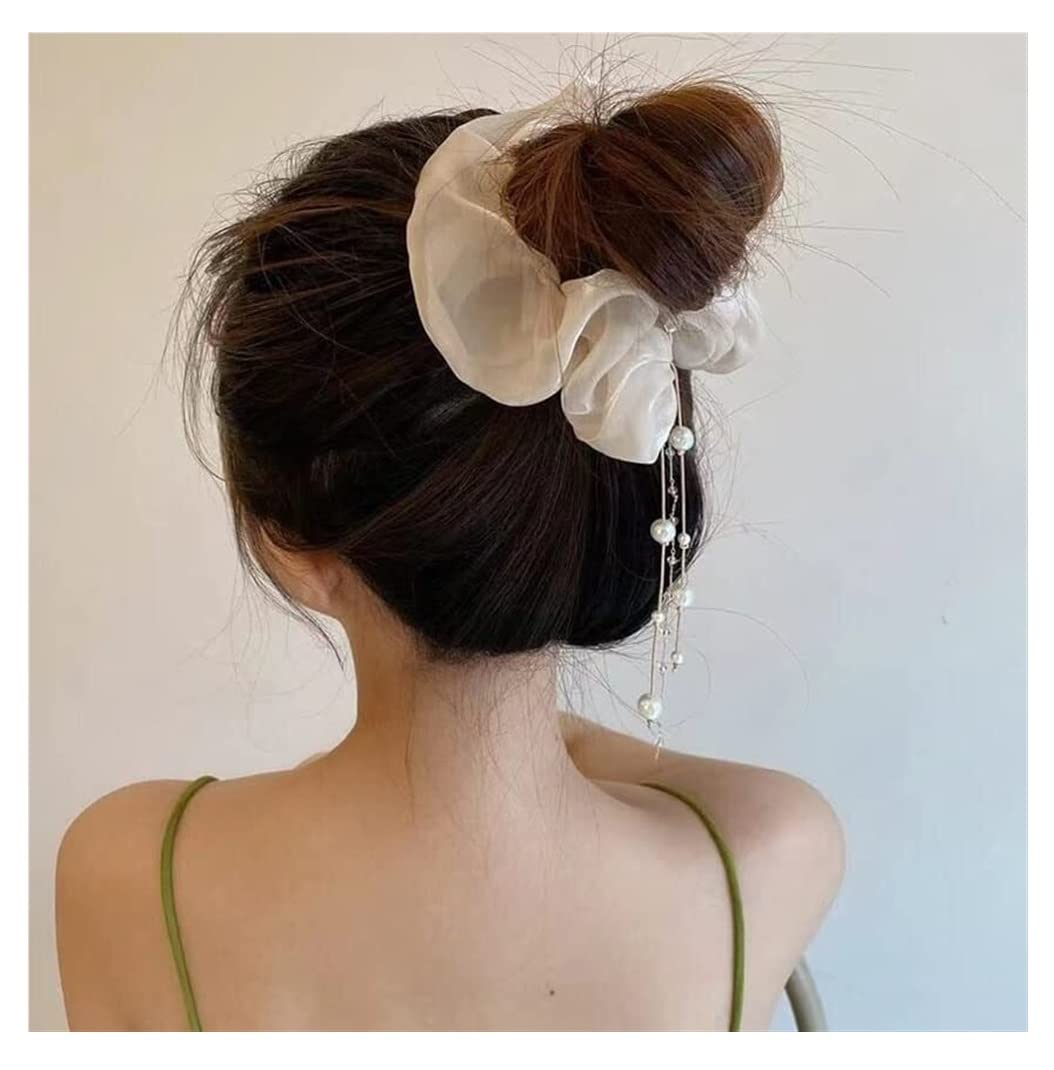 Scrunchies Haargummi 4 Stück Seidenhaargummis Haargummis Temperament Pferdeschwanz Kopfschmuck Zopfgummi Elastische