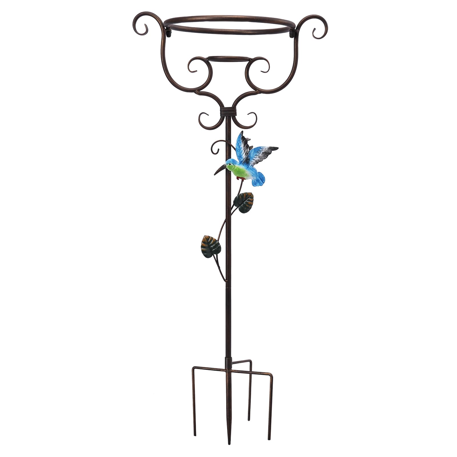 VCUTEKA Gazing Ball Stand, Metal Gazing Globe Stand for 8-10 Inch Garden Gazing Globe, Indoor/Outdoor Display Stand Décor Accessories, Black 30" H-image-24