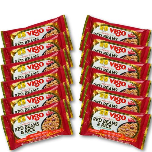 Vigo Authentic Red Beans & Rice, Low Fat, 8oz (Red Beans & Rice, Pack of 12)