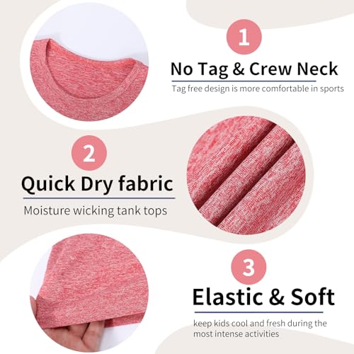 Phedrew 5 Pack Boys Sleeveless Tank Tops Quick-Dry Workout Athletic Shirts Moisture Wicking Performance Tank Tops for Kids3