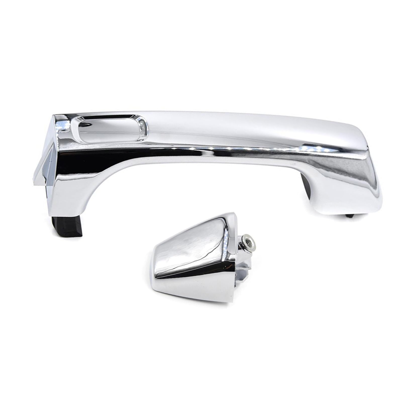 Qjahxkf Replacement Exterior Door Handles Black Chrome Silver Exterior Outside Door Handle 15296933 15794314 25832249 15932907 for Hummer H3 2006-2010 Outer Handle(Chrome Silver)