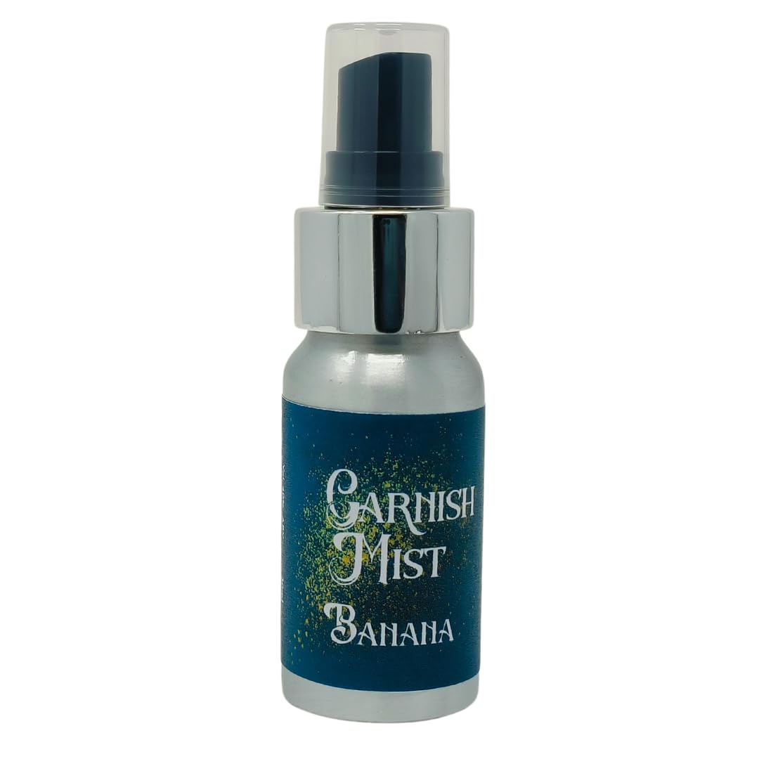 Garnish Mist – Drink Garnish Spray for Cocktails & Spirits | Vegan, Sustainable, Reusable | 30ml Bottle | Liquid Garnish | Cocktail Garnish | Cocktail Accessories (30ml, Banana - 30ml)