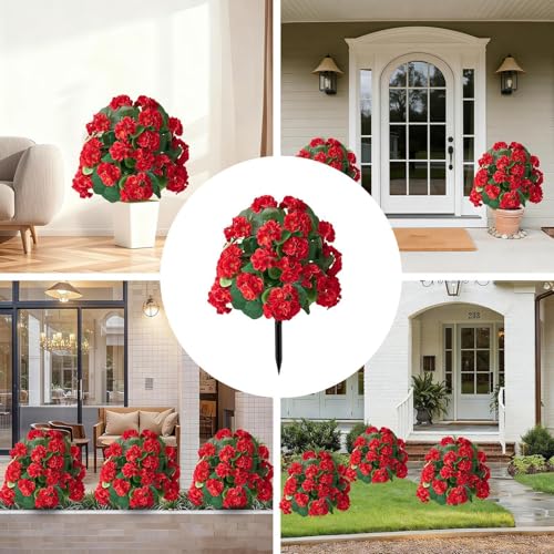 Flores Falsas de Exterior sin Riego: Begonias Artificiales Duraderas 6