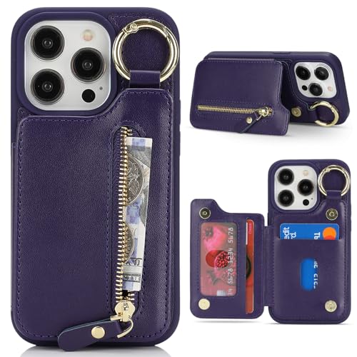 Ｈａｖａｙａ Flip Wallet Case for iPhone 14 Pro - Purple - image 1