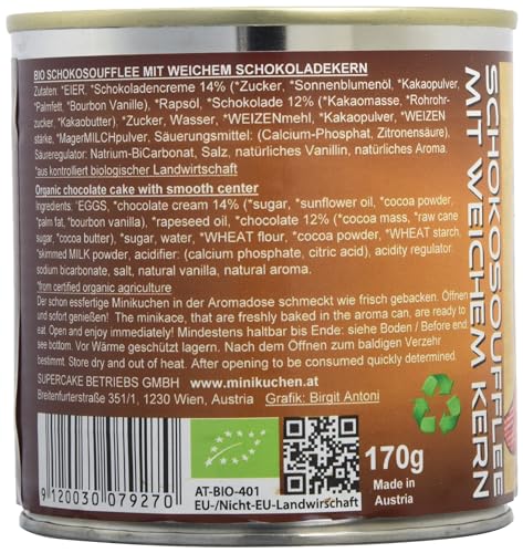 Hanauer Minikuchen Schokoladesoufflee mit weichem Kern, 1er Pack (1 x 170 g)