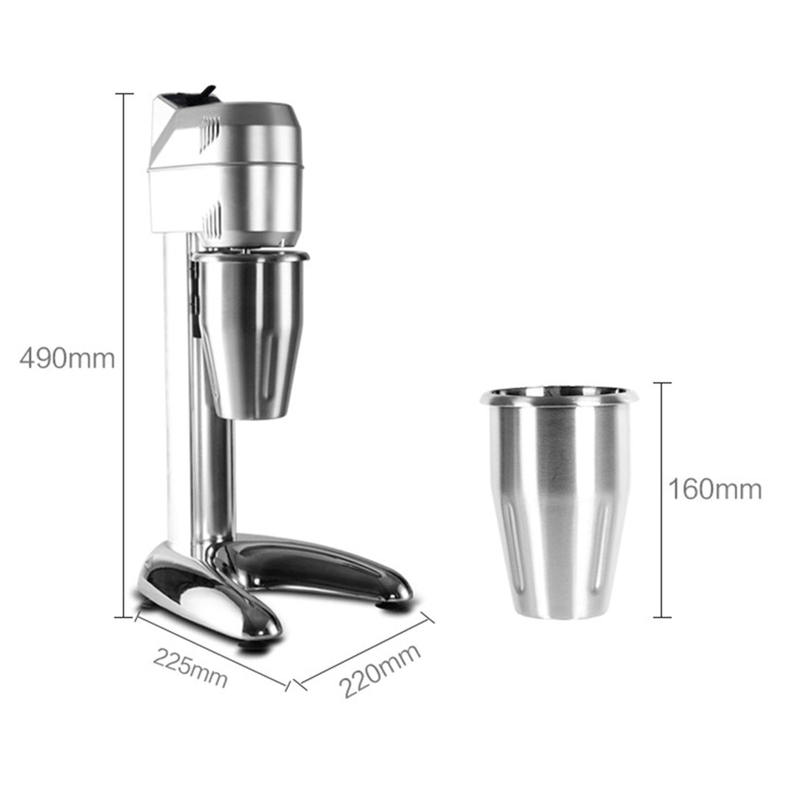 Elektryczna maszyna do mieszania mleka 2 prędkości Maszyna do robienia koktajli Maszyna do mieszania koktajli Mikser Do Napojów Stal nierdzewna 304 Blender Do Koktajli Białkowych