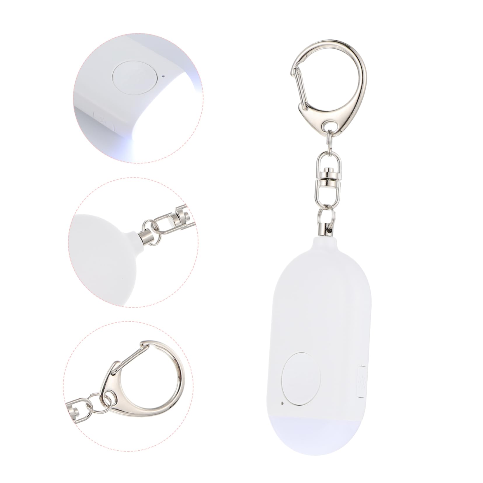 Uonlytech 4ensembles Alarme Personnelle Rechargeable avec Lampe LED Portable Et Légère pour Femmes Idéale pour Activités Extérieur Sécurité Personnelle
