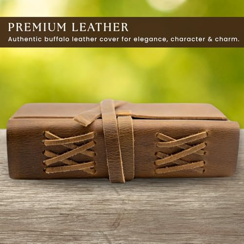 Image of Leather Journal Notebook 4X6 Handmade Light Brown Vintage Writing Journal with 240 Pages, Scratch Leather Diary, Travel Scrapbook, Sketchbook Gift for Men & Women