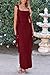PRETTYGARDEN Women's 2025 Summer Wedding Guest Dress Sleeveless Ruffle Formal Cocktail Party Maxi Bodycon Dresses (Wine Red,Medium)