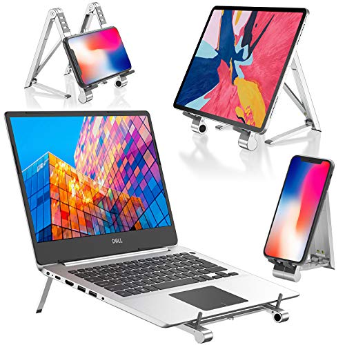 LOFTer Laptop Riser Stand Portable Tablet Adjustable Holder Ergonomic Computer Notebook Stand for Desk Foldable Phone Stand Laptop Lift Compatible MacBook Air Pro/Dell XPS/iPad/iPhone 4-17