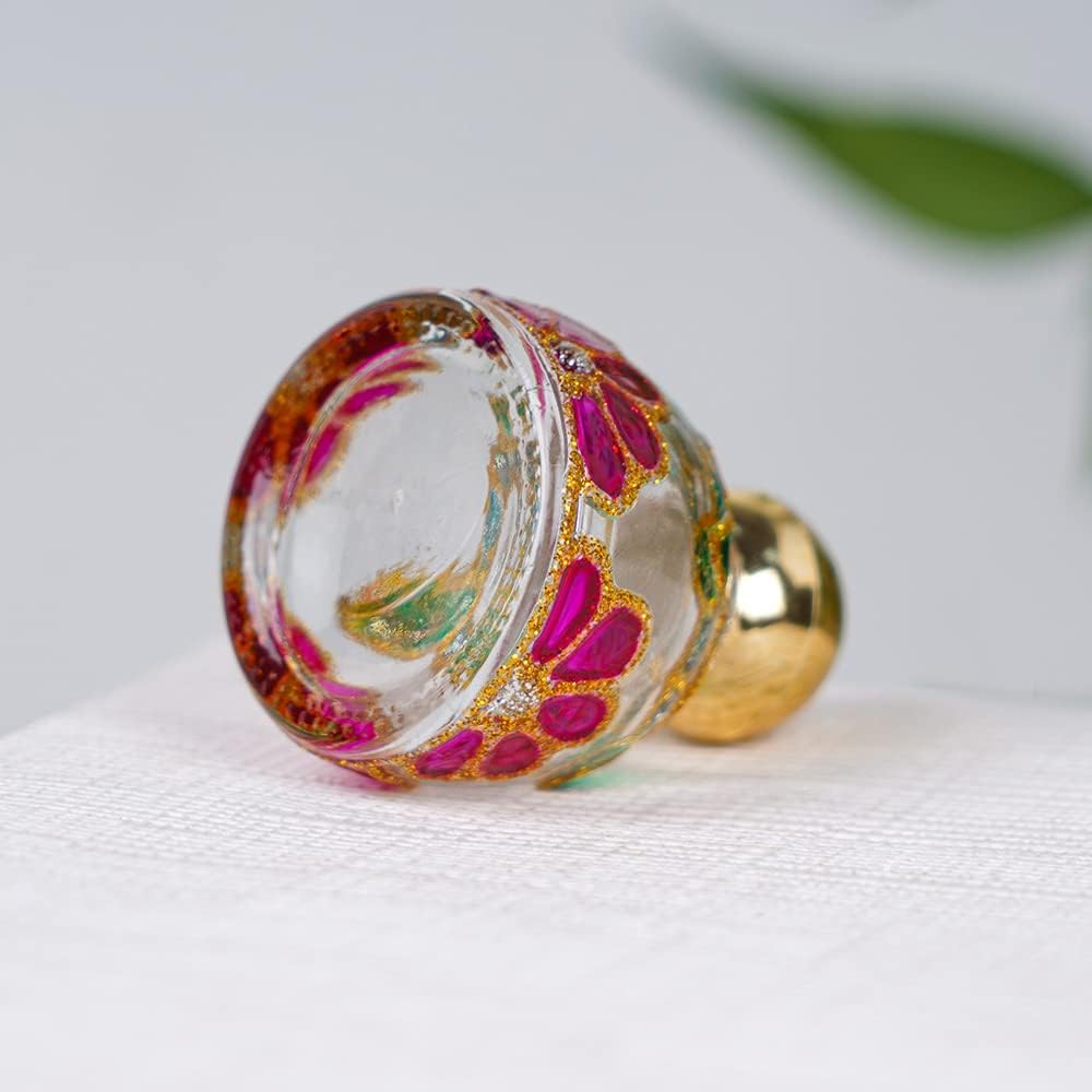 Indian Shelf 1 Piece Empty Refillable Perfume Bottles | Refillable Perfume Bottles Empty | Glass Bottle | Perfume Bottles Empty Glass | Refillable Decorative Glass Bottle