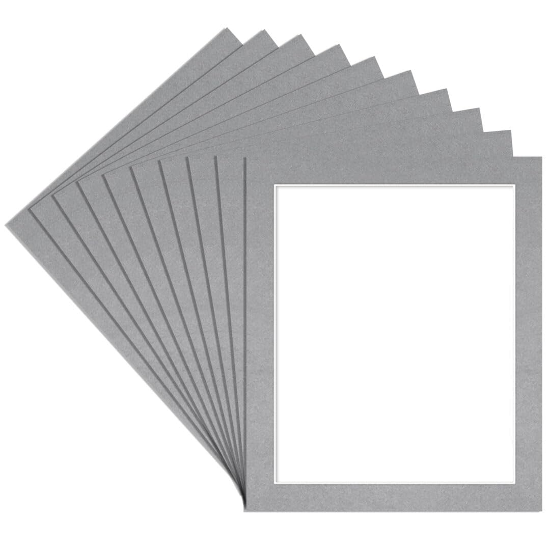 Alison Kingsgate 12X10 Silver Picture Mount - 10X8 Aperture - Pack 10 — image 1