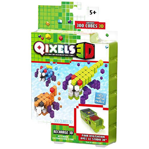 Kanaï Kids | Qixels : Studio 3D - Recharge Attaque extraterrestre | Loisir créatif | 300 cubes | À partir de 5 ans
